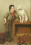 John George Brown His favorite pet oil painting picture wholesale